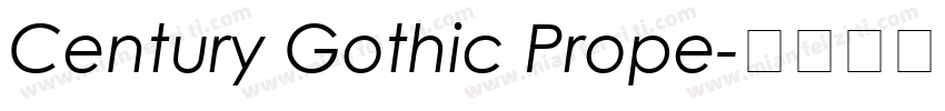 Century Gothic Prope字体转换